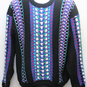 90's Vintage CONCRETE Abstract Patterned Sweater
